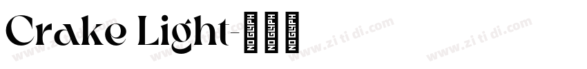Crake Light字体转换